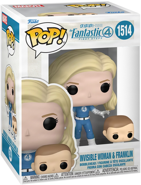 Набор игровых фигурок Funko Pop! серии "Фантастическая 4: Первые шаги" - Невидимая Женщина и Франклин, 83583 1