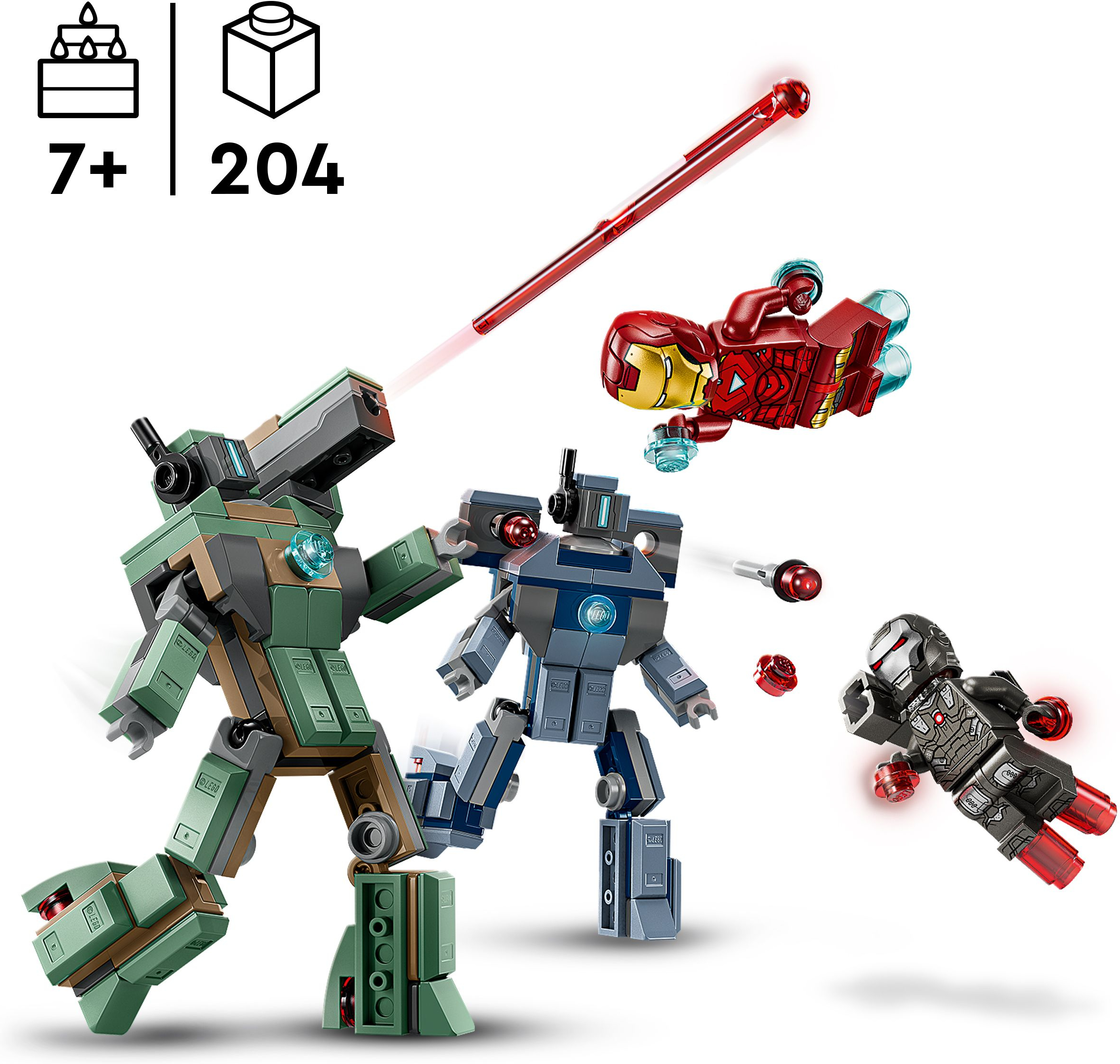 Конструктор Lego Marvel "Залізна людина та Бойова Машина проти Хаммер Дронів", 76320 1