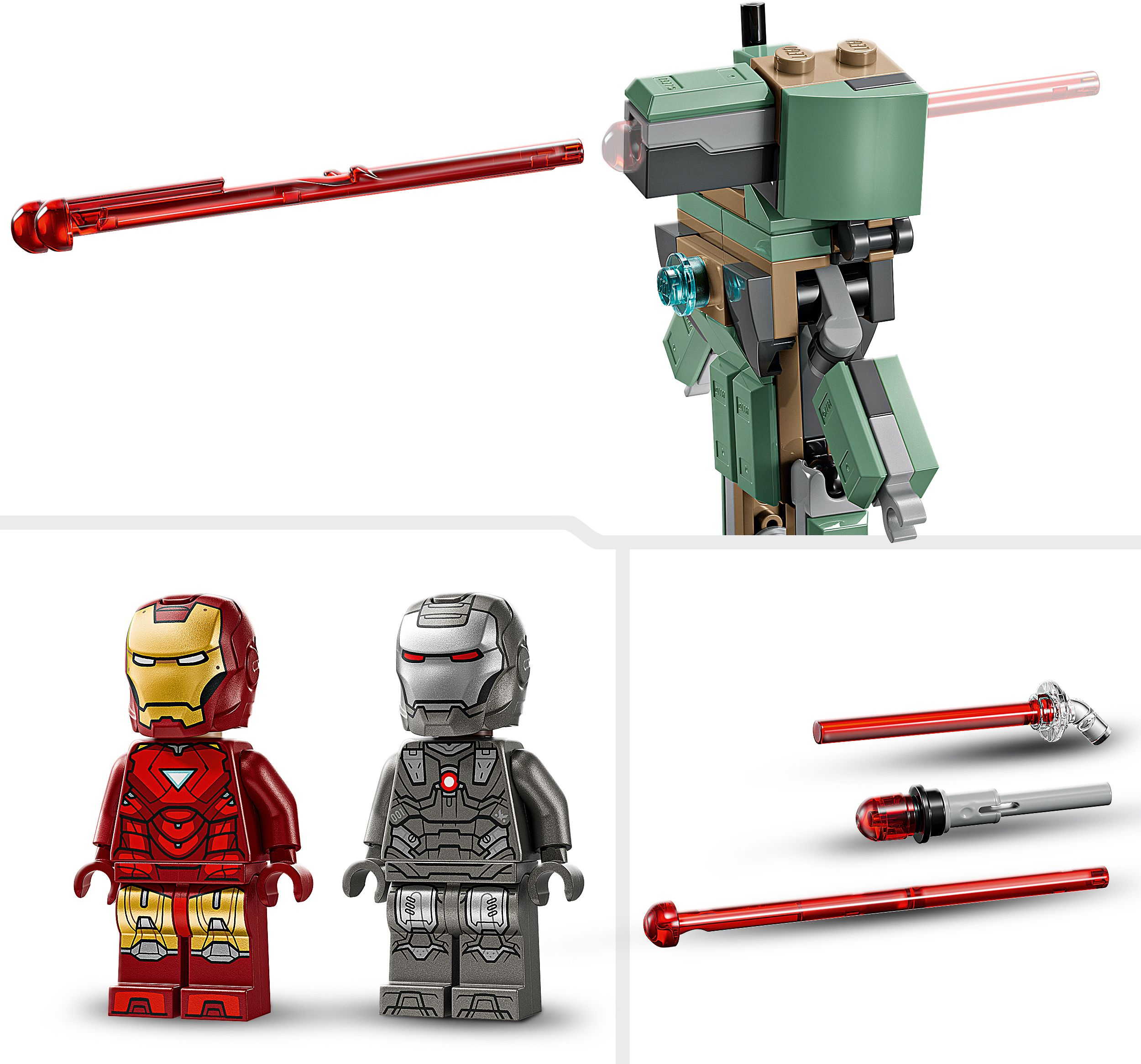 Конструктор Lego Marvel "Залізна людина та Бойова Машина проти Хаммер Дронів", 76320 5