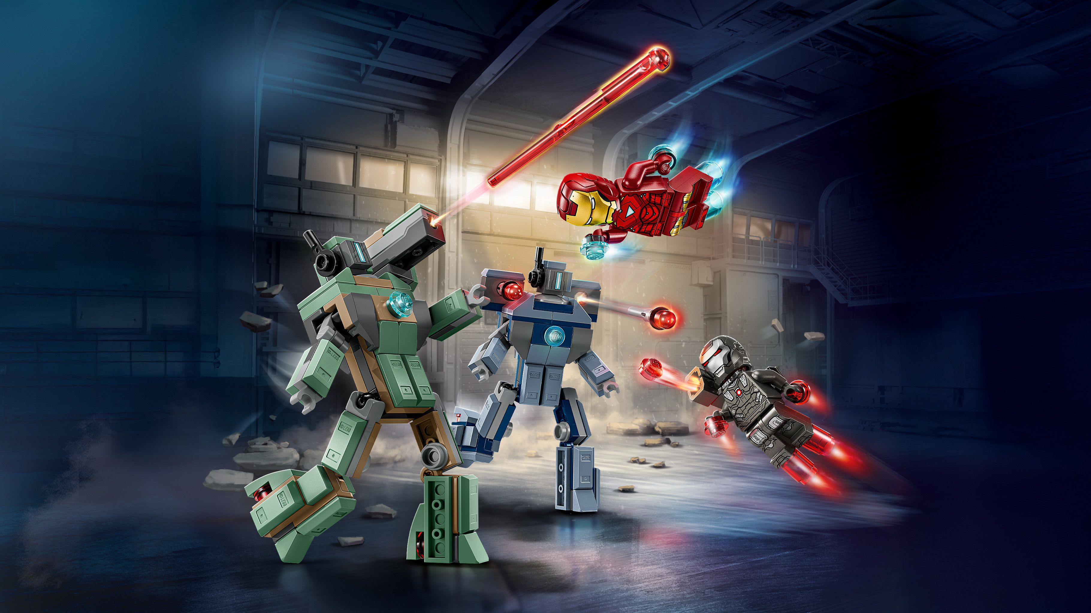 Конструктор Lego Marvel "Залізна людина та Бойова Машина проти Хаммер Дронів", 76320 6