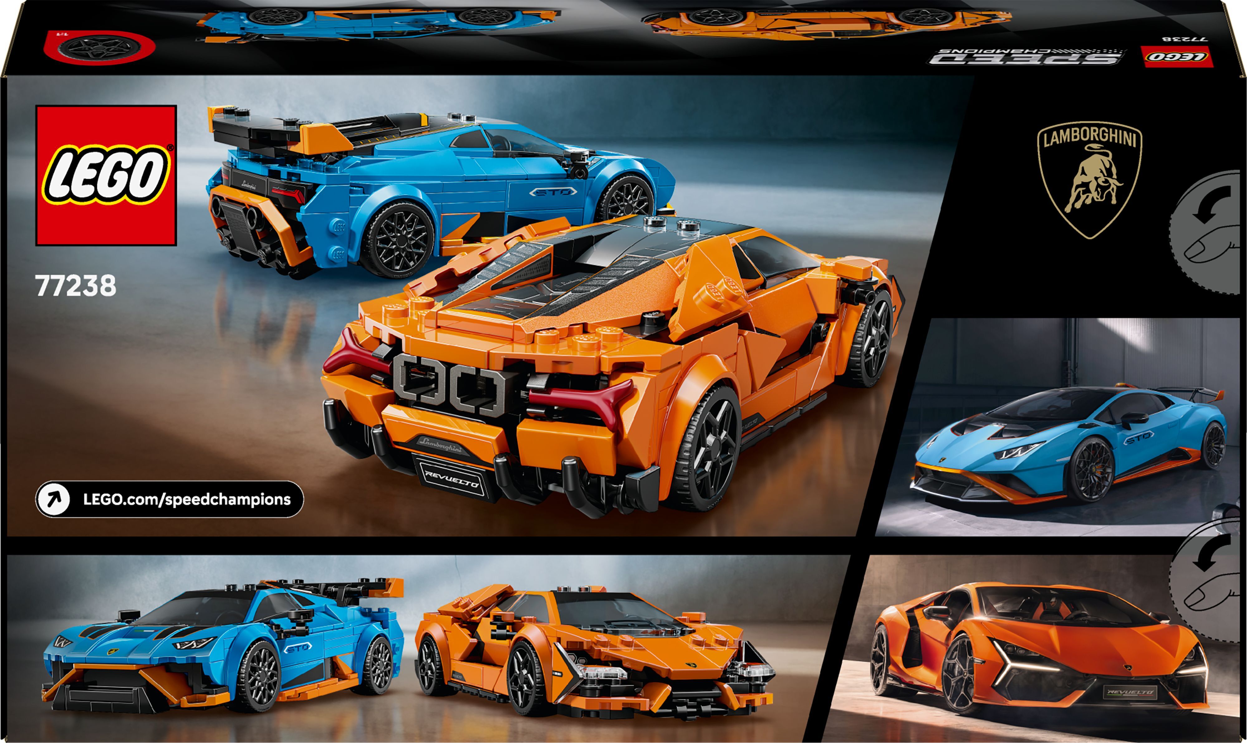 Конструктор Lego Speed Champions "Lamborghini Revuelto та Huracán STO", 77238 12