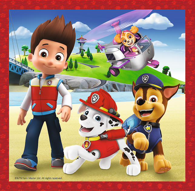 Пазл "3 in 1" - Щасливі собаки, Paw Patrol, 34867, Trefl 1