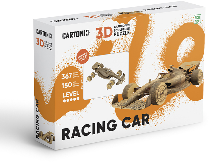 Картонный конструктор "Cartonic 3D Puzzle RACING CAR", CARTRAC 1