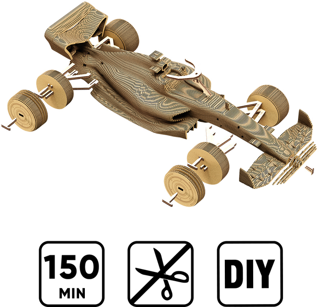 Картонный конструктор "Cartonic 3D Puzzle RACING CAR", CARTRAC 9
