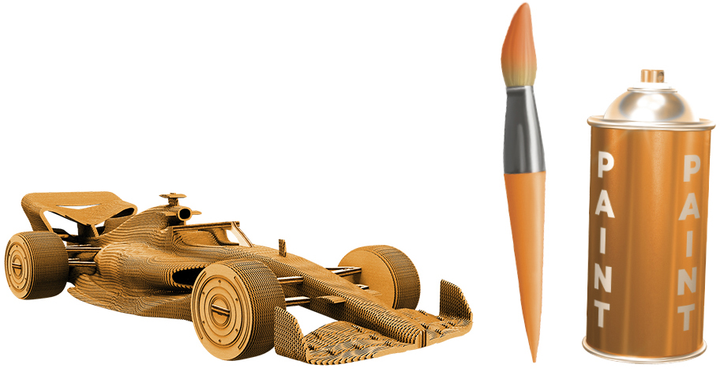 Картонный конструктор "Cartonic 3D Puzzle RACING CAR", CARTRAC 10