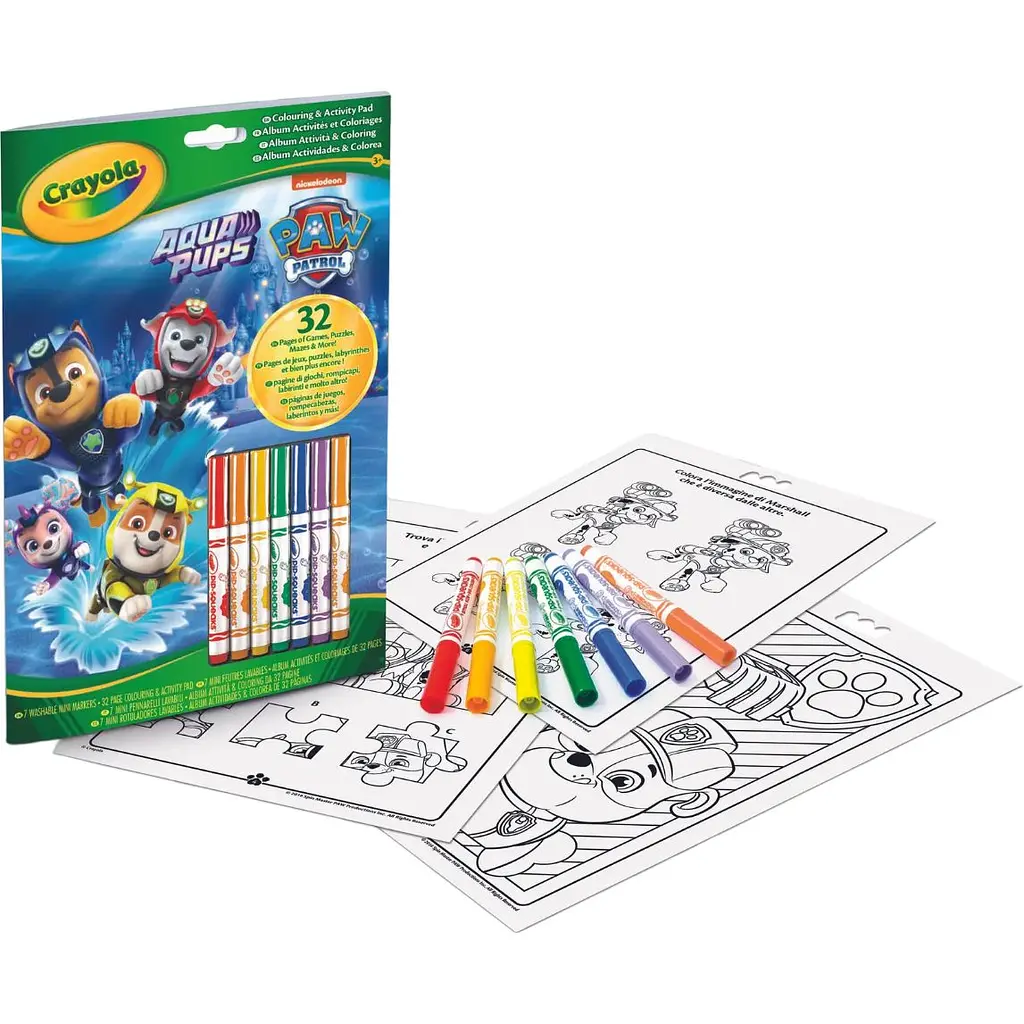 Розмальовка "Paw Patrol", 32 сторінки та 7 фломастерів, 04-6918G 1