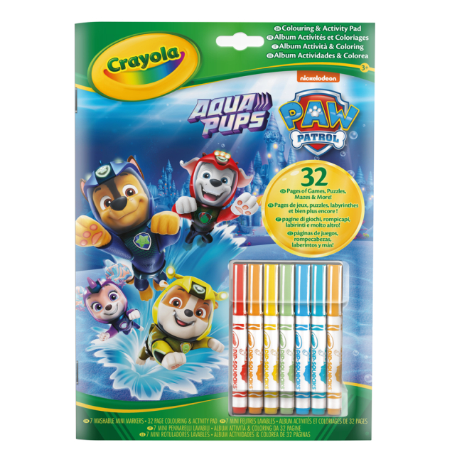 Розмальовка "Paw Patrol", 32 сторінки та 7 фломастерів, 04-6918G