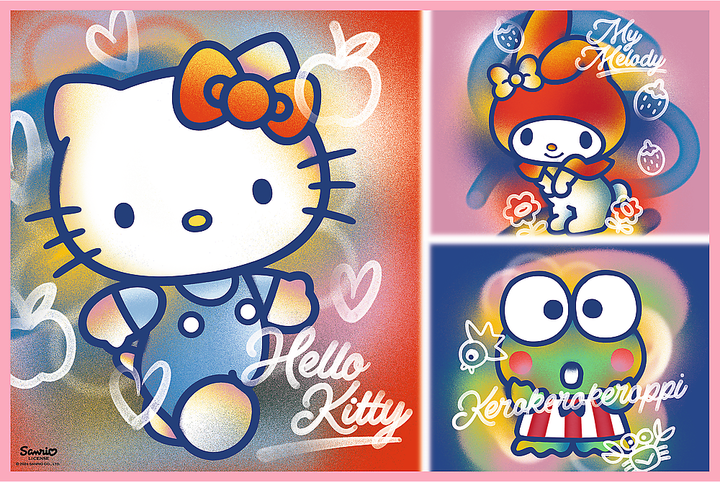 Пазл "2x200" - Hello Kitty Приветствую Китти и друзей, 33363, Trefl 2