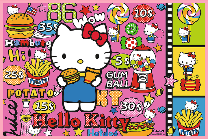 Пазл "2x200" - Hello Kitty Приветствую Китти и друзей, 33363, Trefl 3