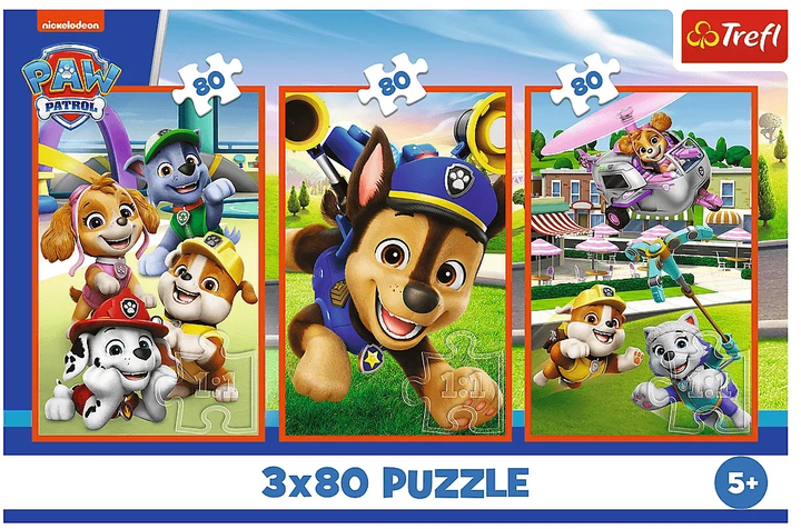 Пазл "3x80" - Paw patrol Собачья банда, 48866, Trefl 5