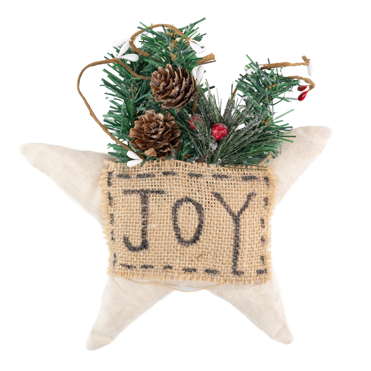 Підвіска новорічна Зірка 25 см зі словами noel/joy/peace (3 види в асорт.), 9763221 ТМ "A&G" 1
