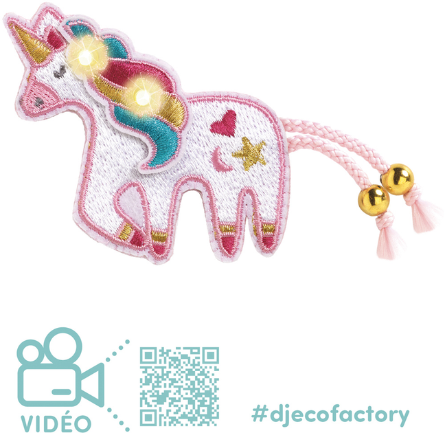 Набір для творчості "Брошка Sweet Unicorn E-texti" DJECO, DJ09321 2