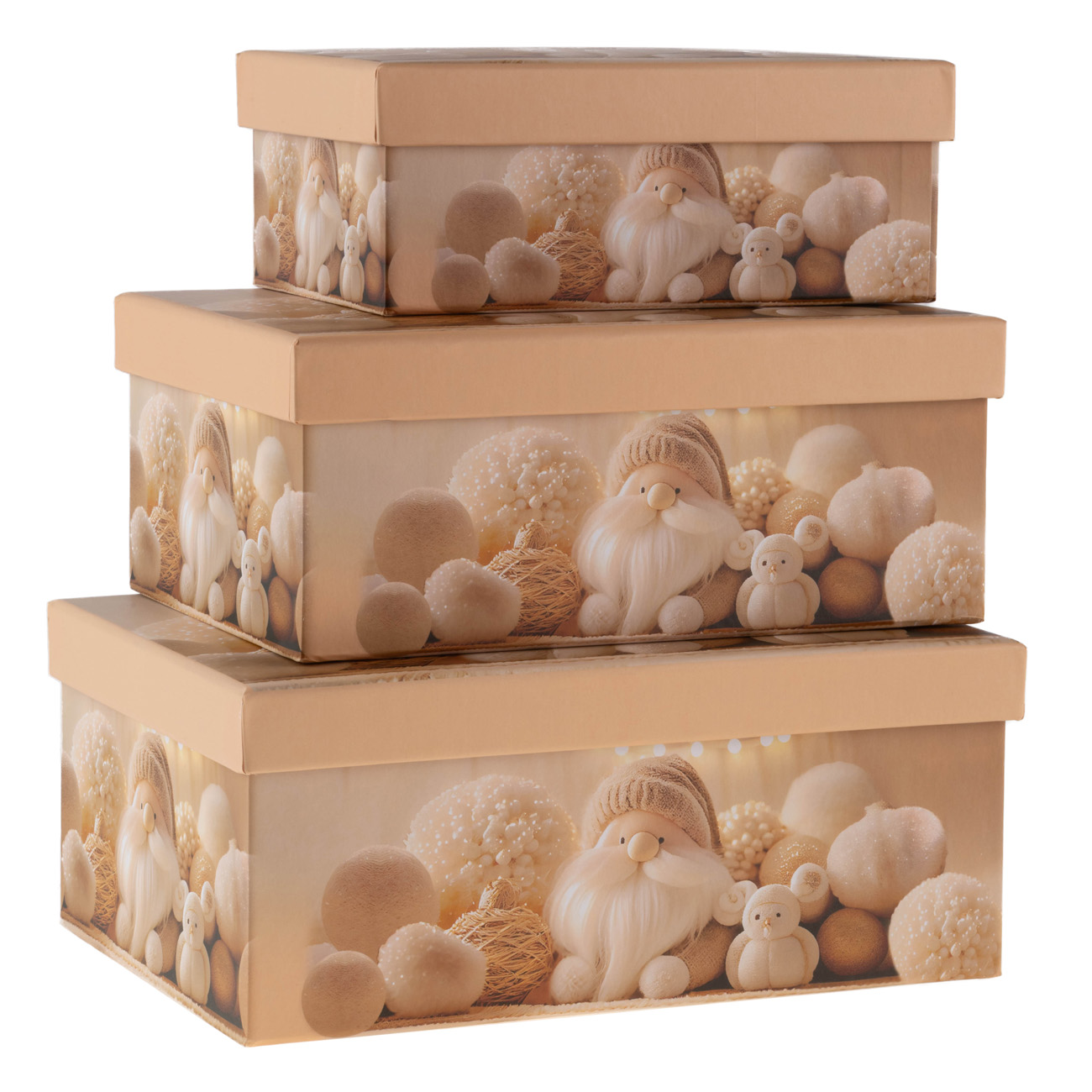 Подарочная коробка прямоугольная, Рождественский гном, 33*25,5*14,5 см, 141088208 2