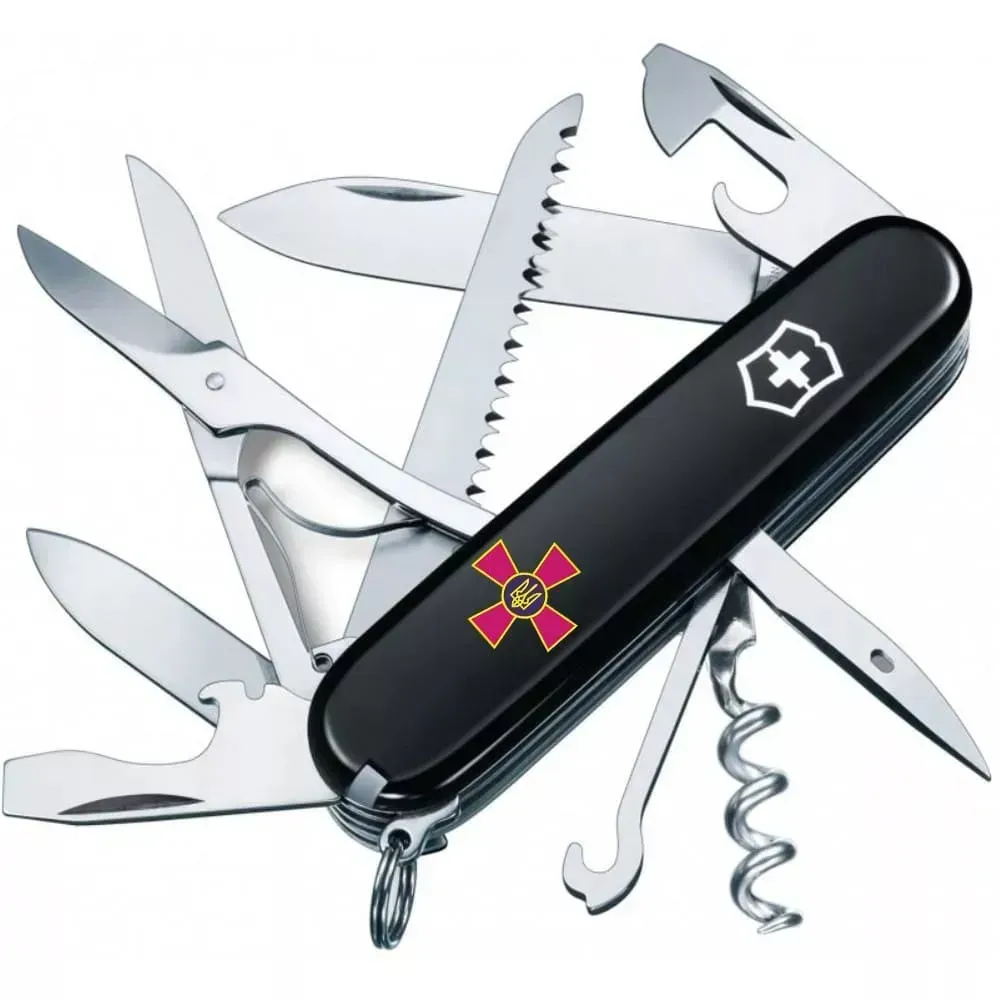 Нож Huntsman Army 91мм/15функ/черный /Эмблема ВСУ, Vx13713.3_W0010u