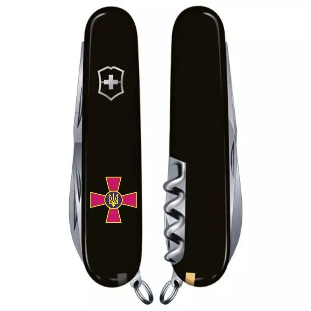 Нож Huntsman Army 91мм/15функ/черный /Эмблема ВСУ, Vx13713.3_W0010u 3