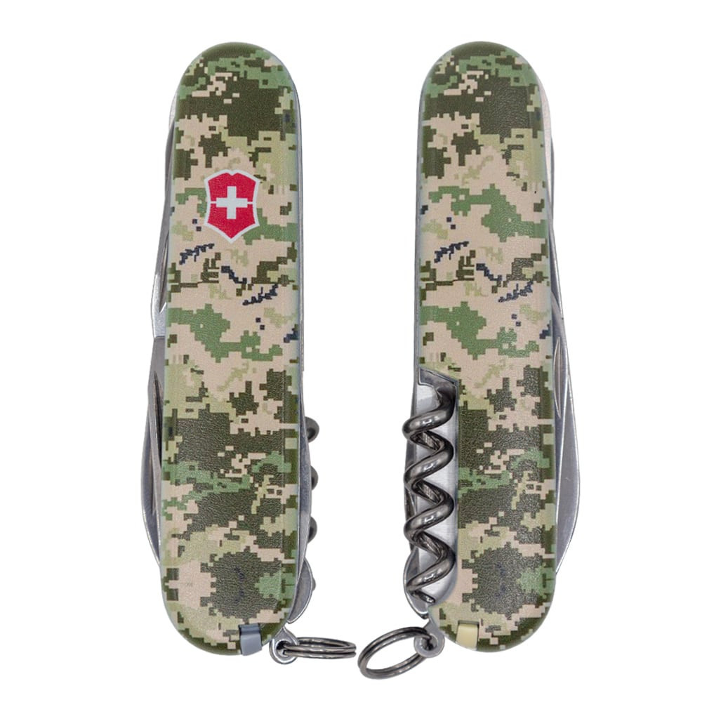 Нож Huntsman Army 91мм/15функ /Піксель з черв. лого Vx13713.3_W3941p 1