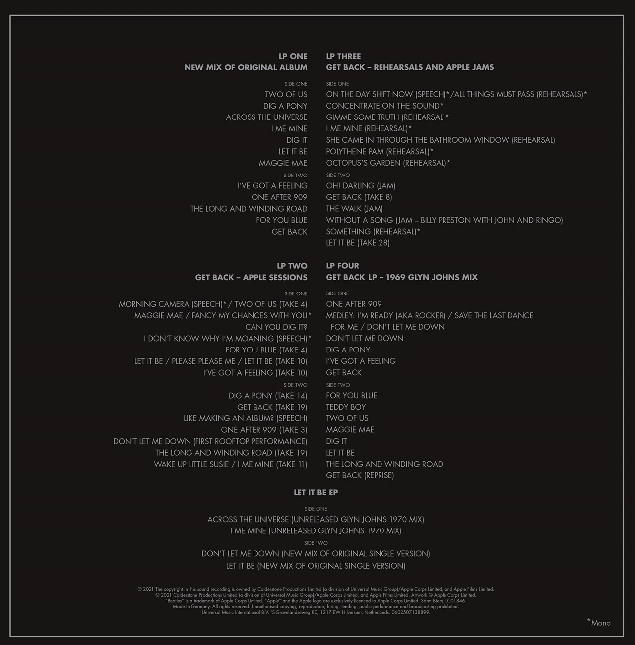Пластинка The Beatles - Let It Be Special Edition (Super Deluxe Box Set) [4LP/1EP] 2