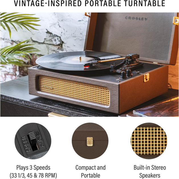 Виниловый проигрыватель Crosley Voyager - Cocoa 10