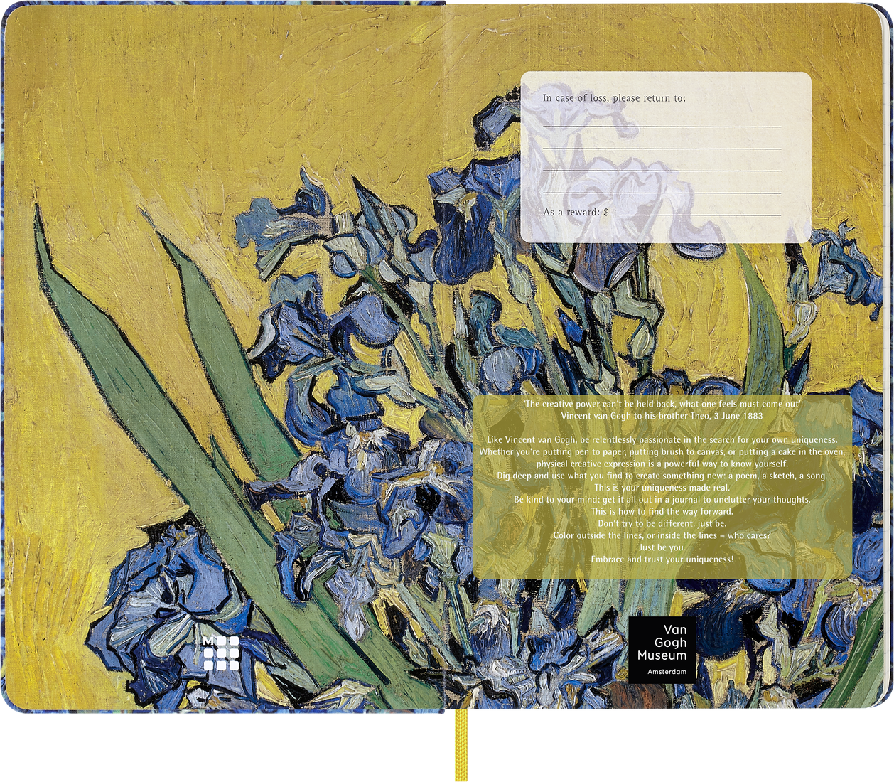 Записная книжка средняя линейка, Moleskine Van Gogh, SKQP060VANGOGH 1