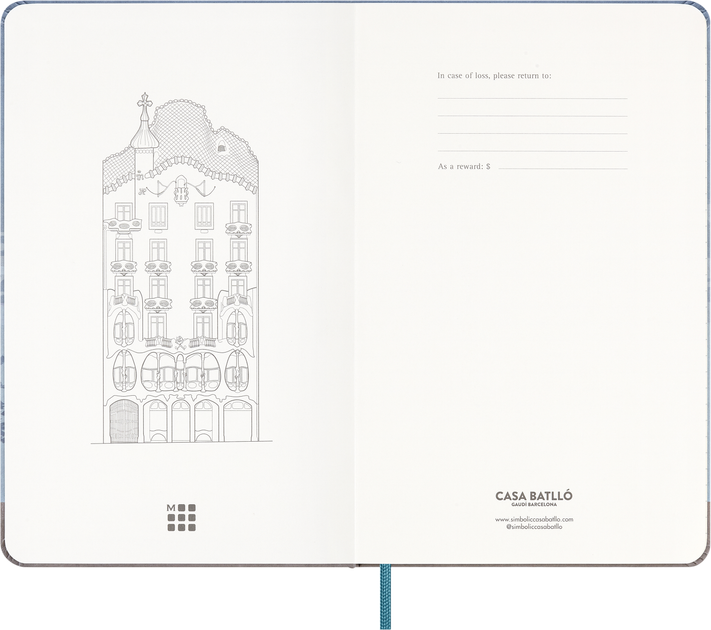 Записная книжка средняя линия, Moleskine Casa Batllo, SENTBL6865CBATLLO 1
