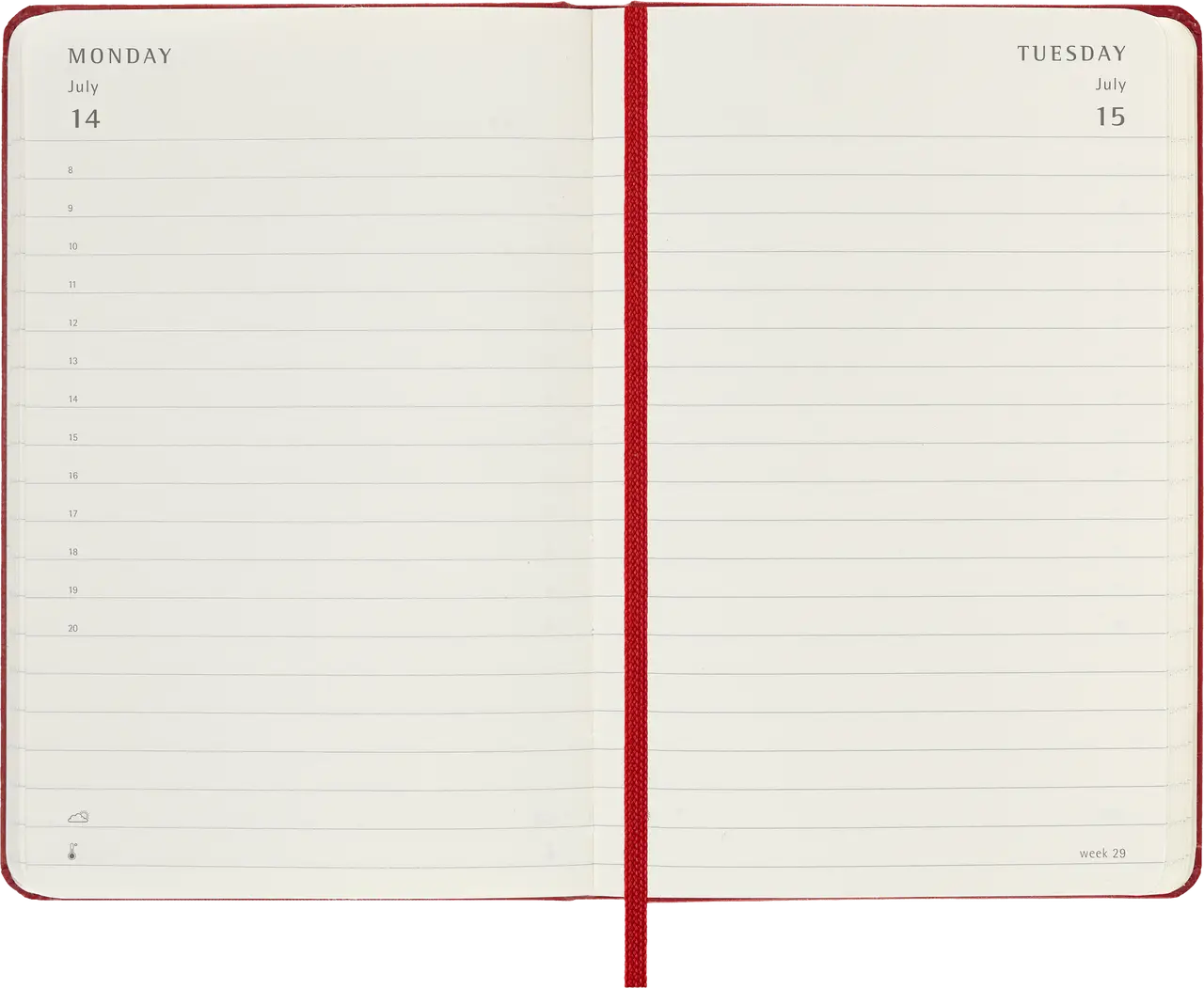 Ежедневник 2025 карманный, красный, Moleskine, DHF212DC2Y25 6