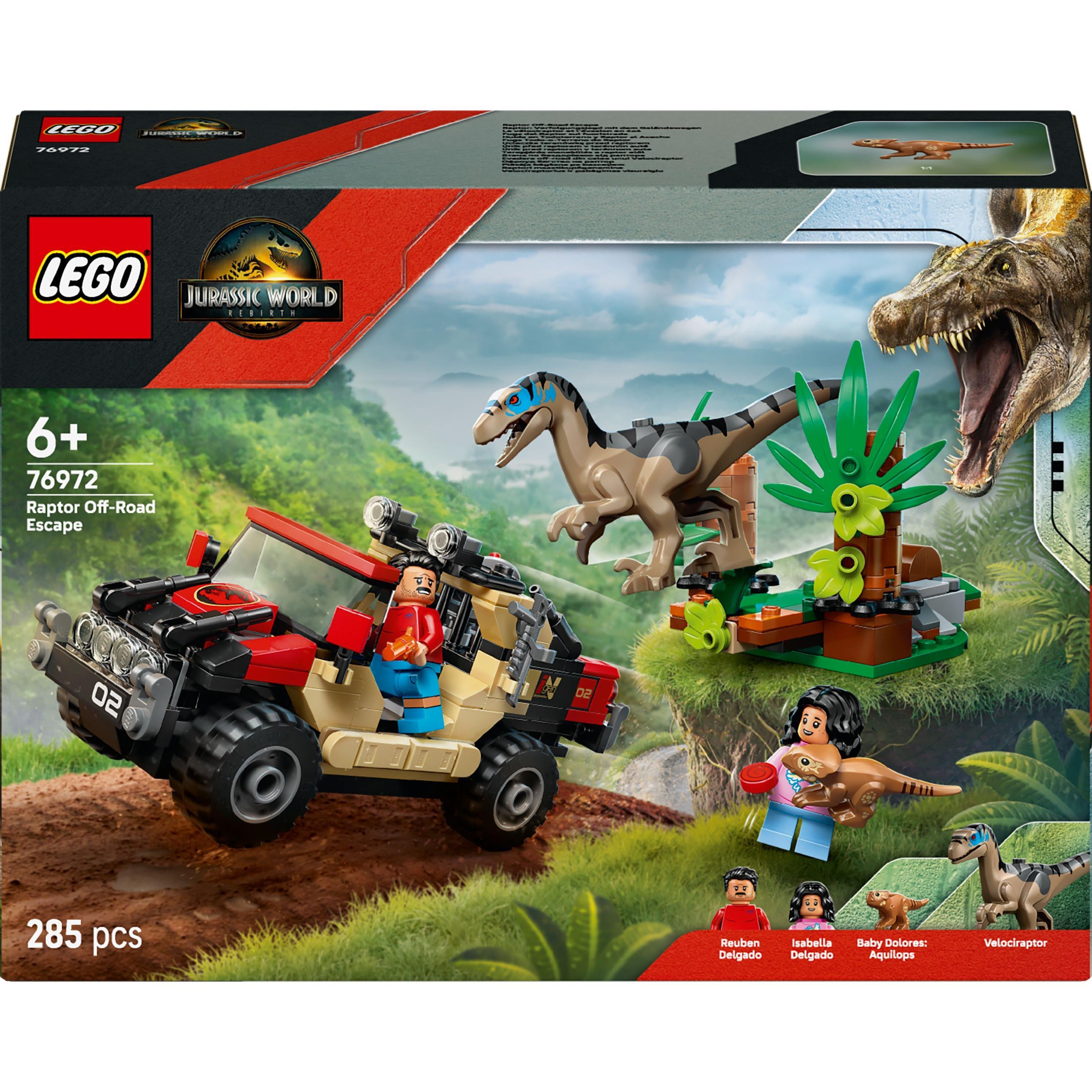Конструктор Lego Jurassic World "Побег по бездорожью от раптора", 76972