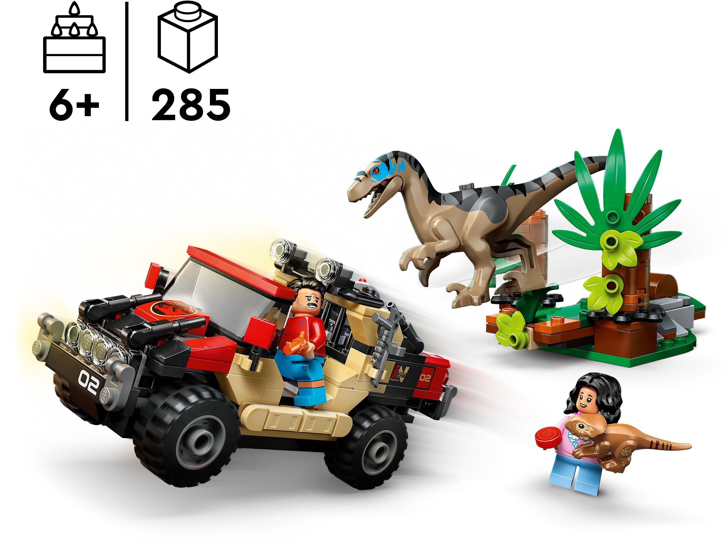Конструктор Lego Jurassic World "Побег по бездорожью от раптора", 76972 1