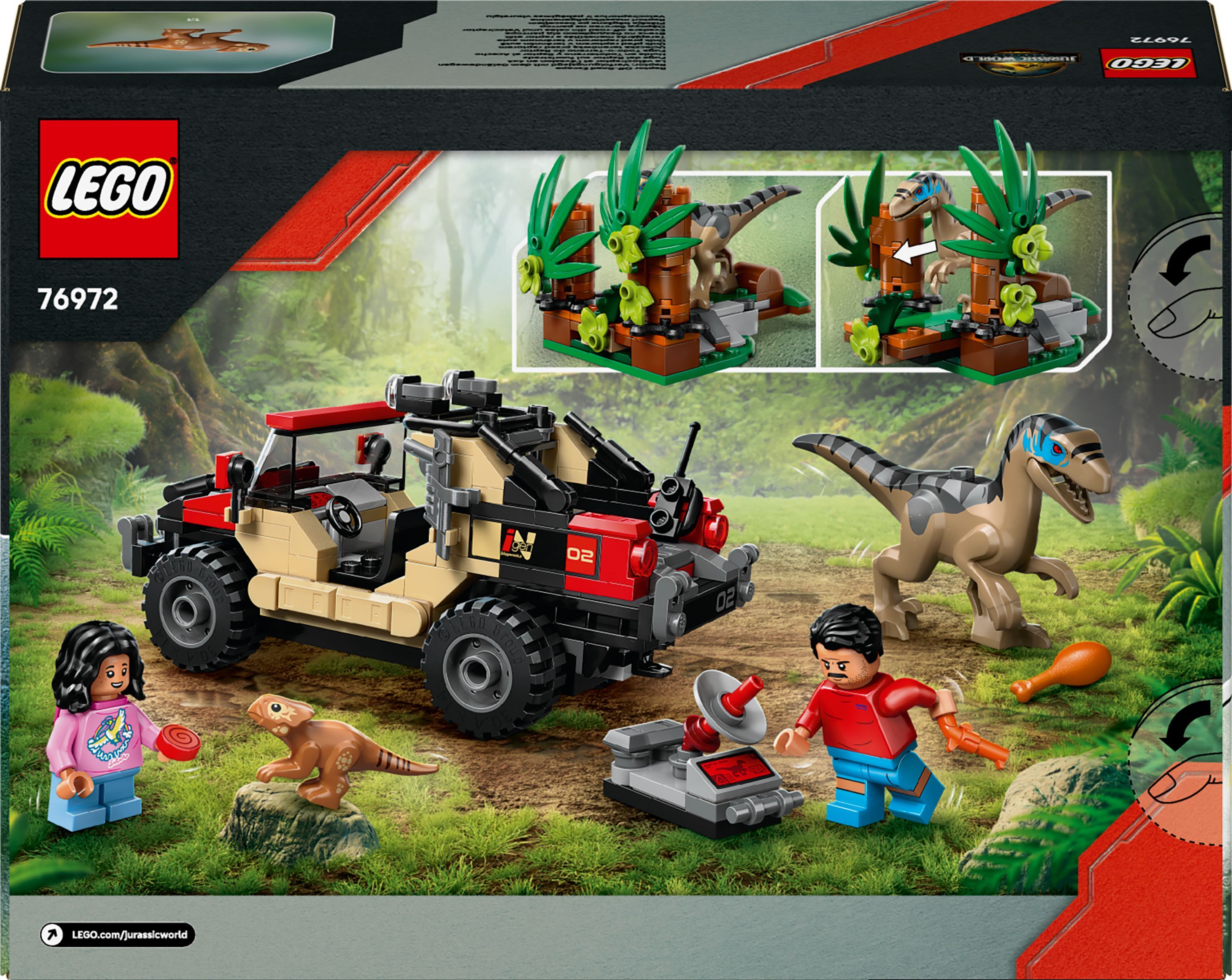 Конструктор Lego Jurassic World "Побег по бездорожью от раптора", 76972 12