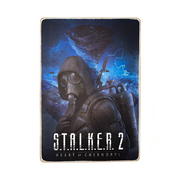 Постер S.T.A.L.K.E.R. 2 на синем фоне. Вертикальный, pvw0082
