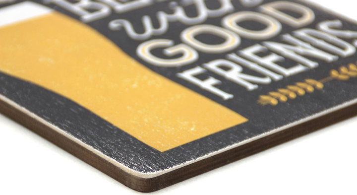Постер Drink good beer with good friends. Black, pva0006 3