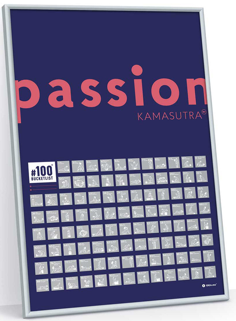 Скретч постер "100 Bucketlist KAMASUTRA" passion, 100KAM, ТМ "1Dea.me" 1