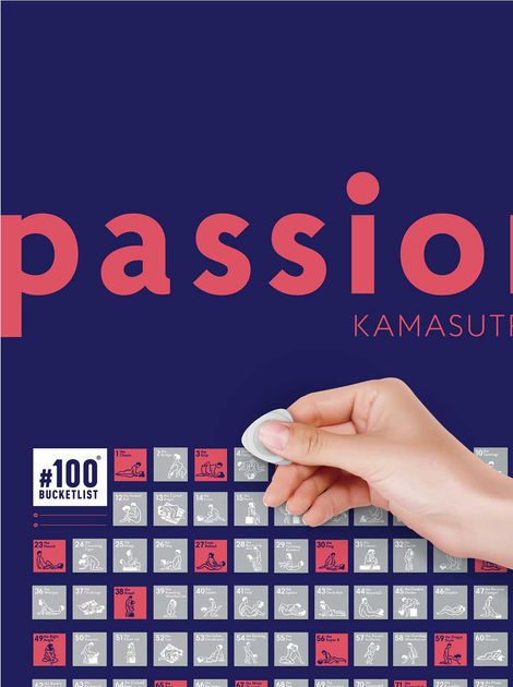 Скретч постер "100 Bucketlist KAMASUTRA" passion, 100KAM, ТМ "1Dea.me" 2