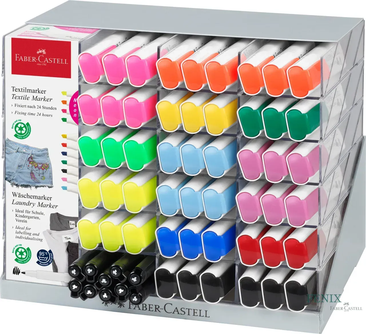 Маркер для ткани NEON оранжевый, 159509 Faber-Castell 8