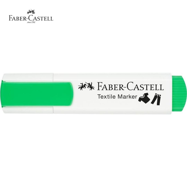 Маркер для ткани, NEON зеленый, 159531 Faber-Castell 2