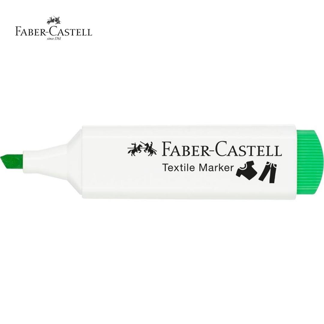 Маркер для ткани, NEON зеленый, 159531 Faber-Castell 3