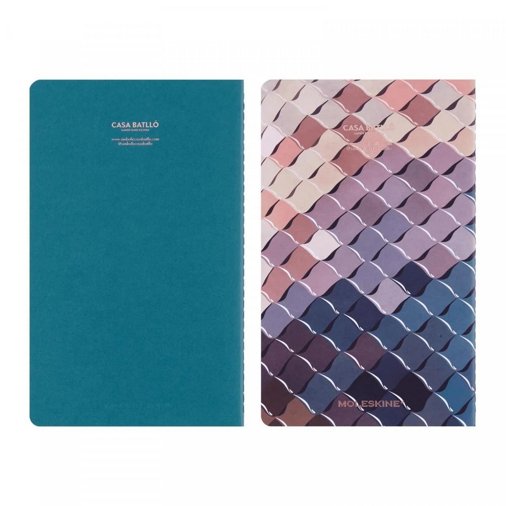 Записная книжка средняя нелинированная, Moleskine Cahier Casa Batllo, 2 шт, SECAHL6865CBATLLO 2