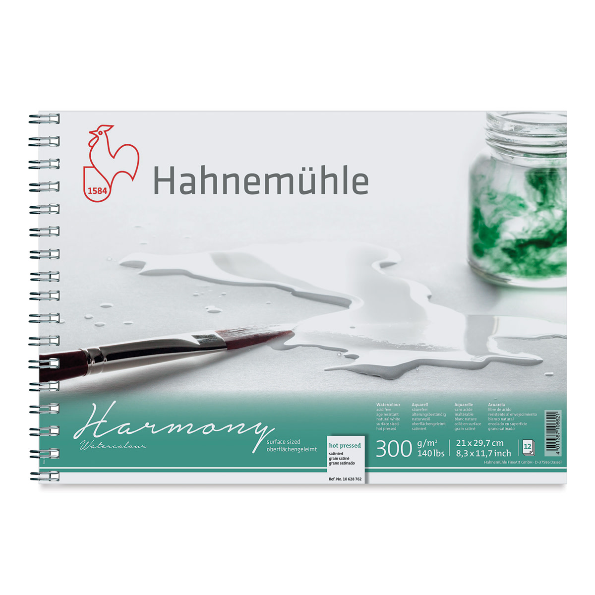 Альбом для акварелі WC Harmony спіраль, 12а, 300г НР, А4 Hahnemuhle
