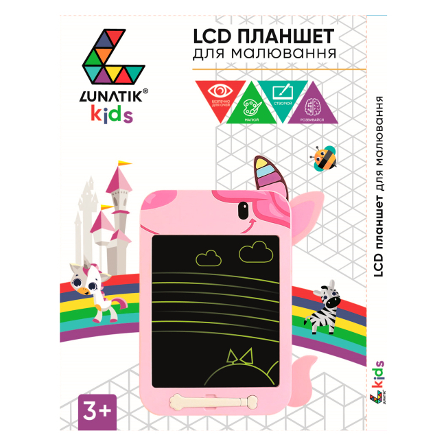 Планшет графічний для малювання LUNATIK з LCD екраном 10" (єдиноріг), LN10K-P 2