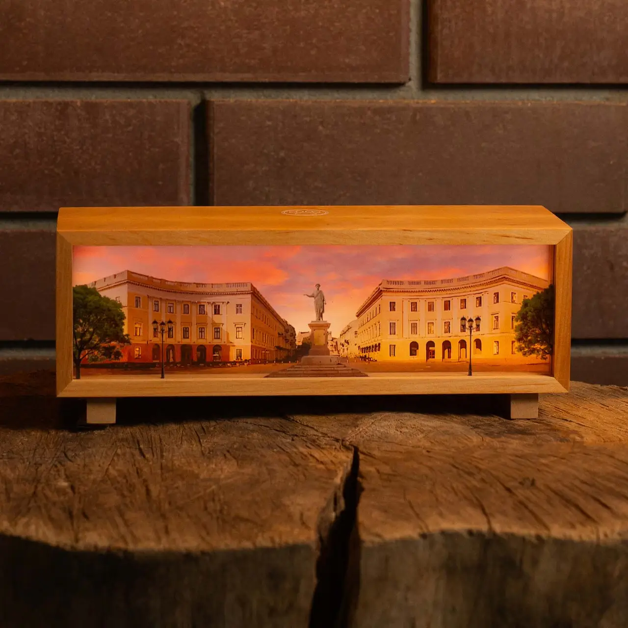 Ночник-панорама "Одесса", лак.дерево (LED, Аккумулятор, USB Type-C), npa0010