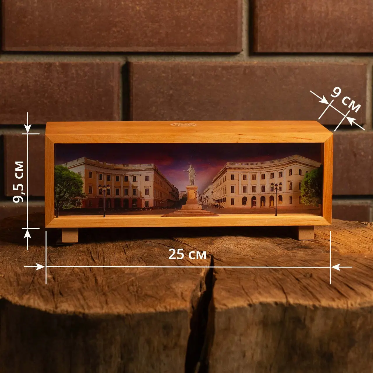 Ночник-панорама "Одесса", лак.дерево (LED, Аккумулятор, USB Type-C), npa0010 1