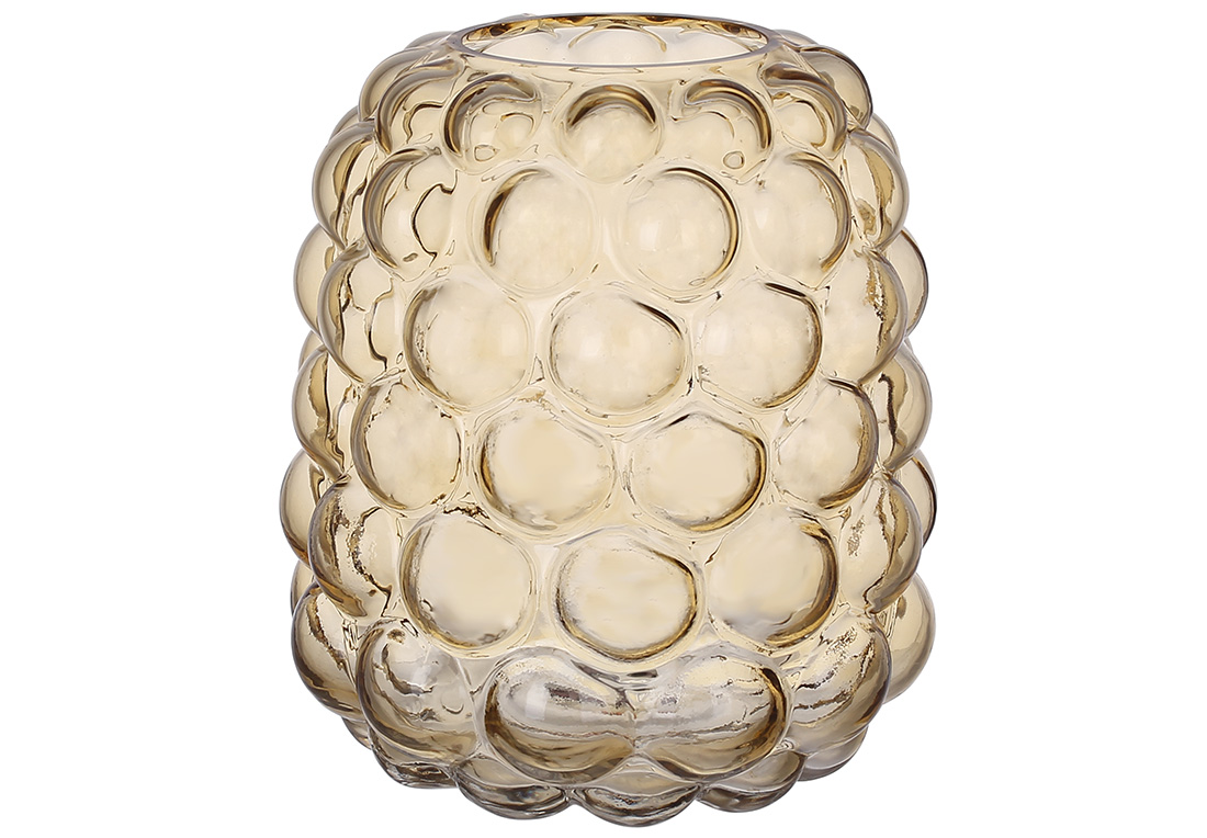 Ваза стеклянная Bauble 20см, амбер, 591-358