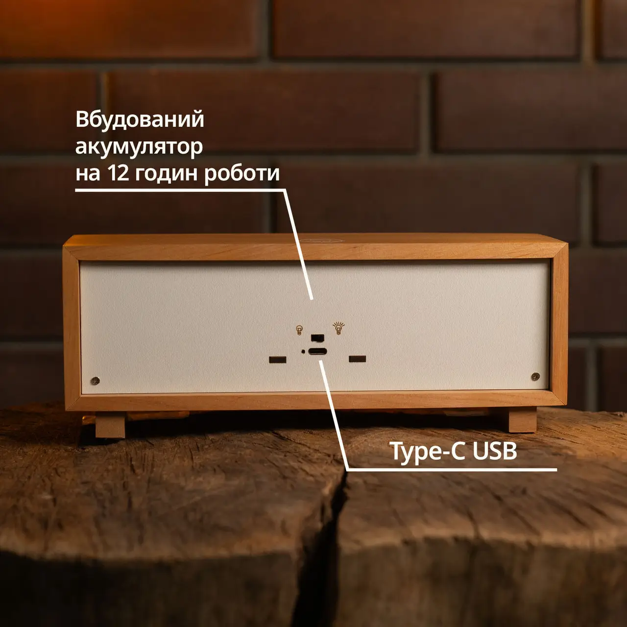 Ночник-панорама "Лавандовое поле", лакированное дерево (LED, Аккумулятор, USB Type-C), npa0003 2