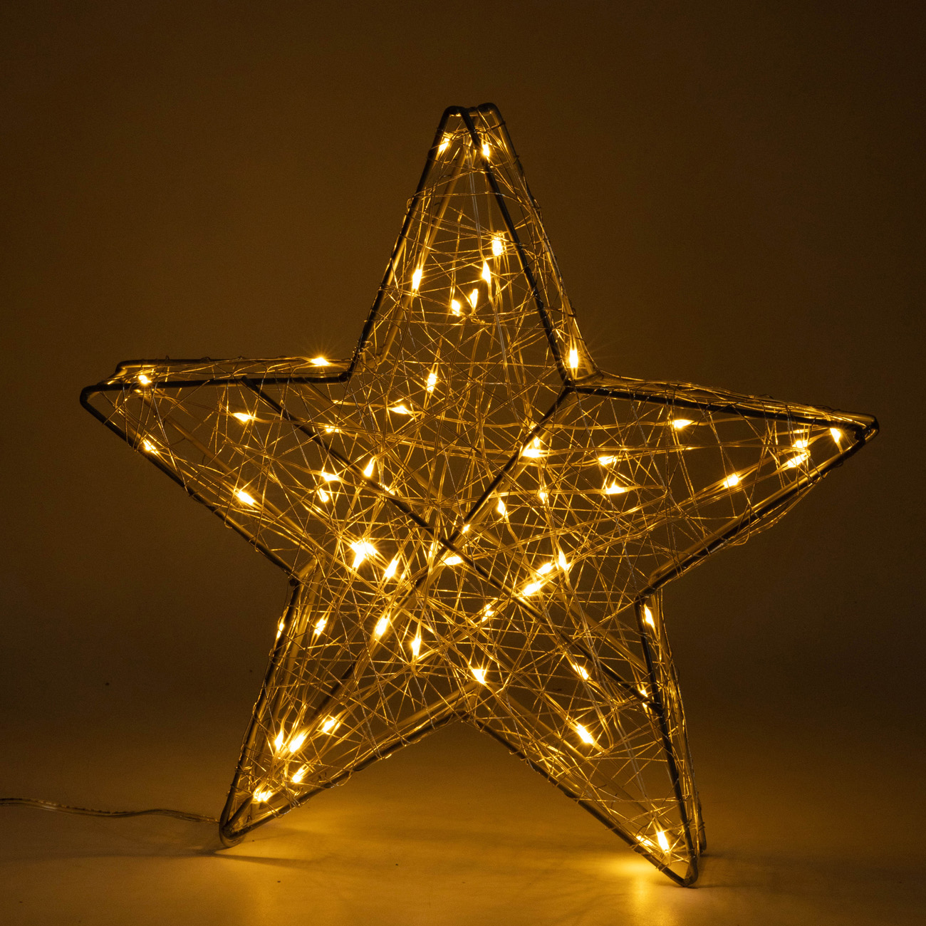 Новогоднее украшение Звезда 3D светодиодная h=28 см из LED гирлянды (60 ламп.), 98551 ТМ "Floristik" 1