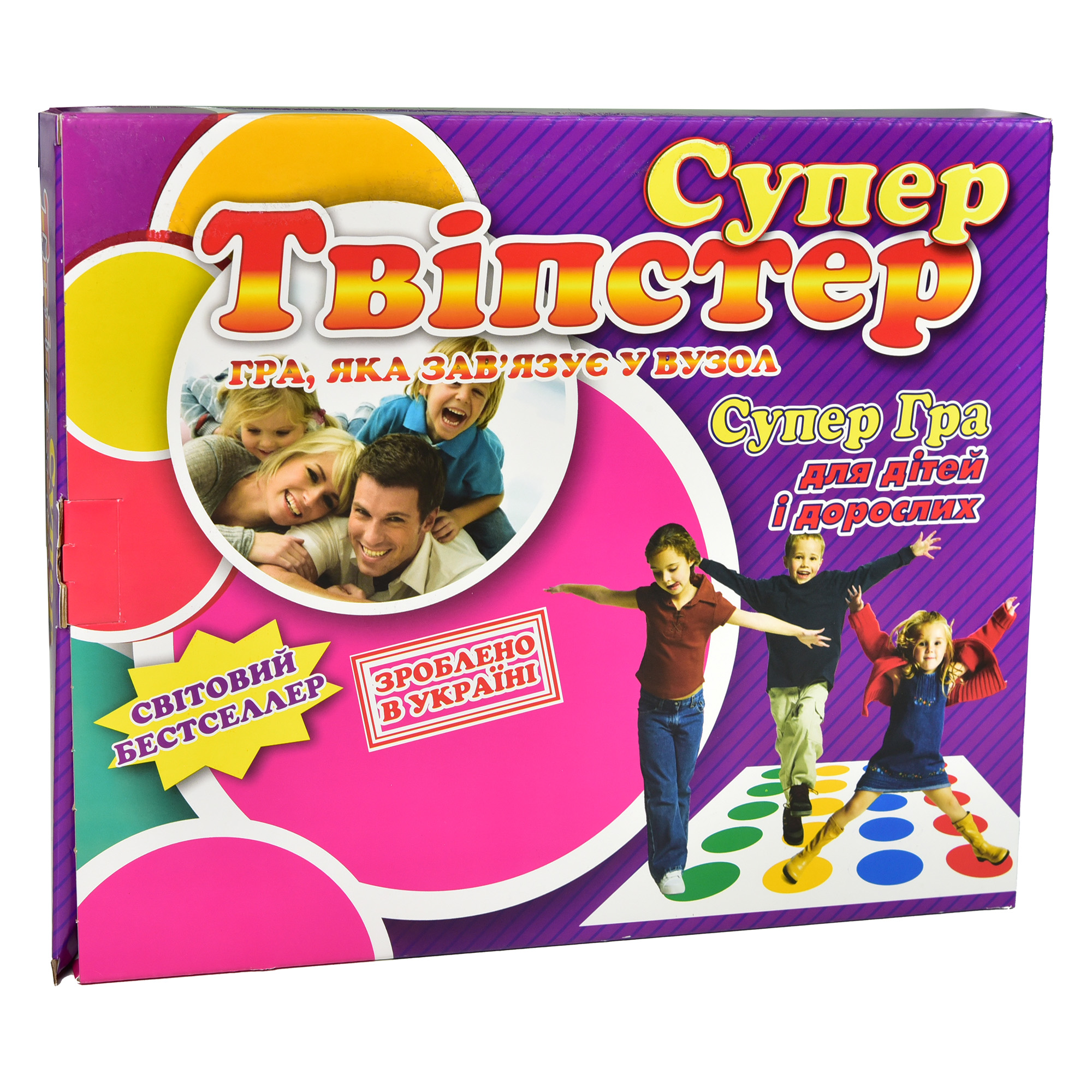 Гра настільна "Супер Твістер" (укр) 379, ТМ "Strateg"