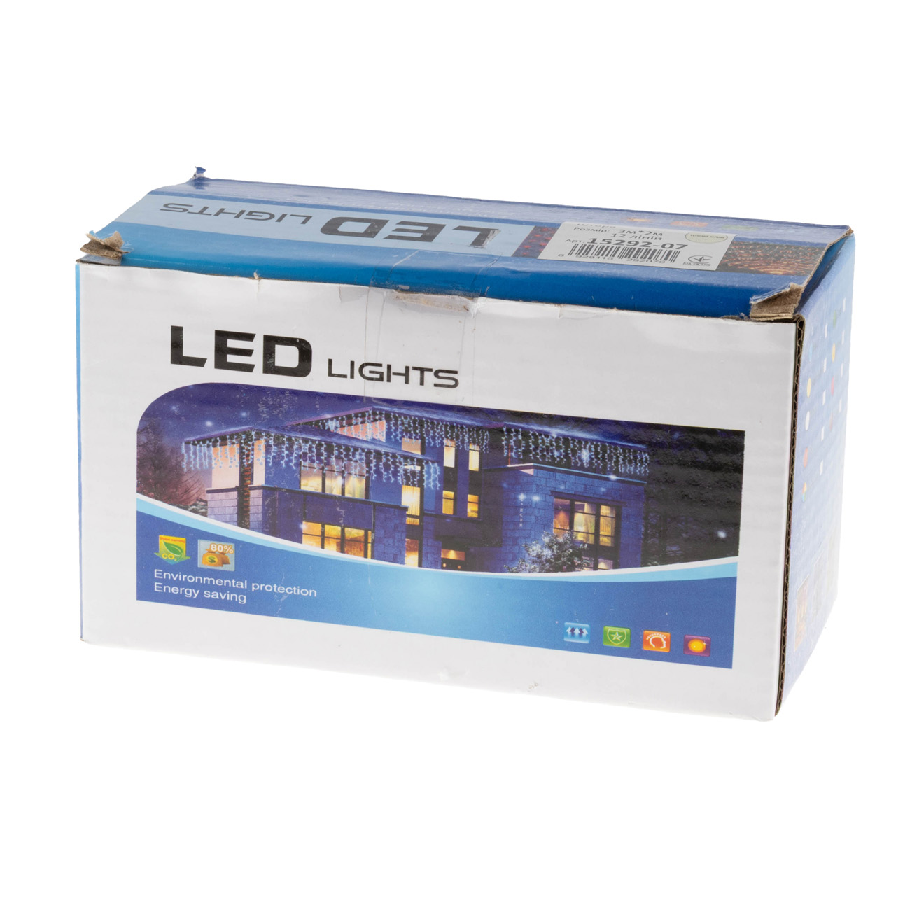 Гірлянда штора 200 LED 3 м*2 м (12), білий теплий, 15292-07 3