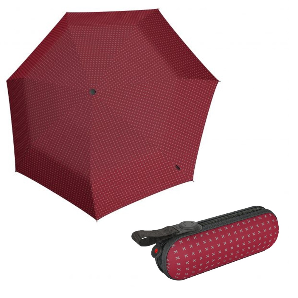 Зонт складной X1 Manual 2Cross Red Ecorepel, Knirps