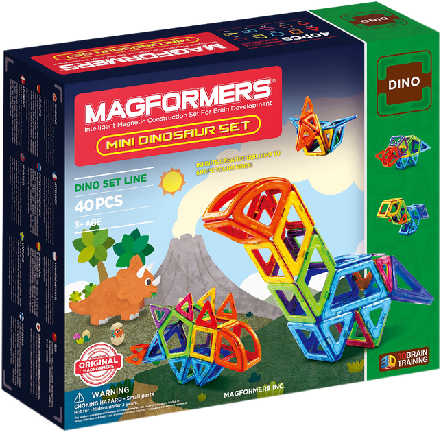 Конструктор магнитный Magformers "Маленьие динозавры", 40 эл., 708003