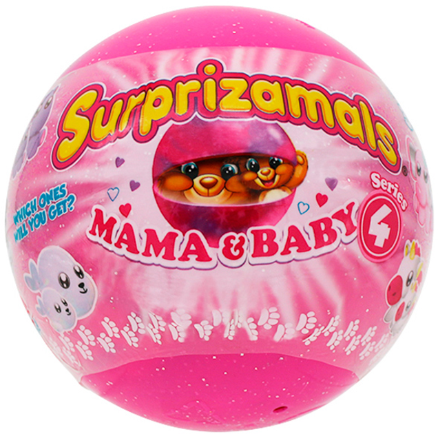 Набір м`яких іграшок-сюрпризів у кулі Surprizamals S4 – Мама і малюк (6 вид.), SU03511-5016