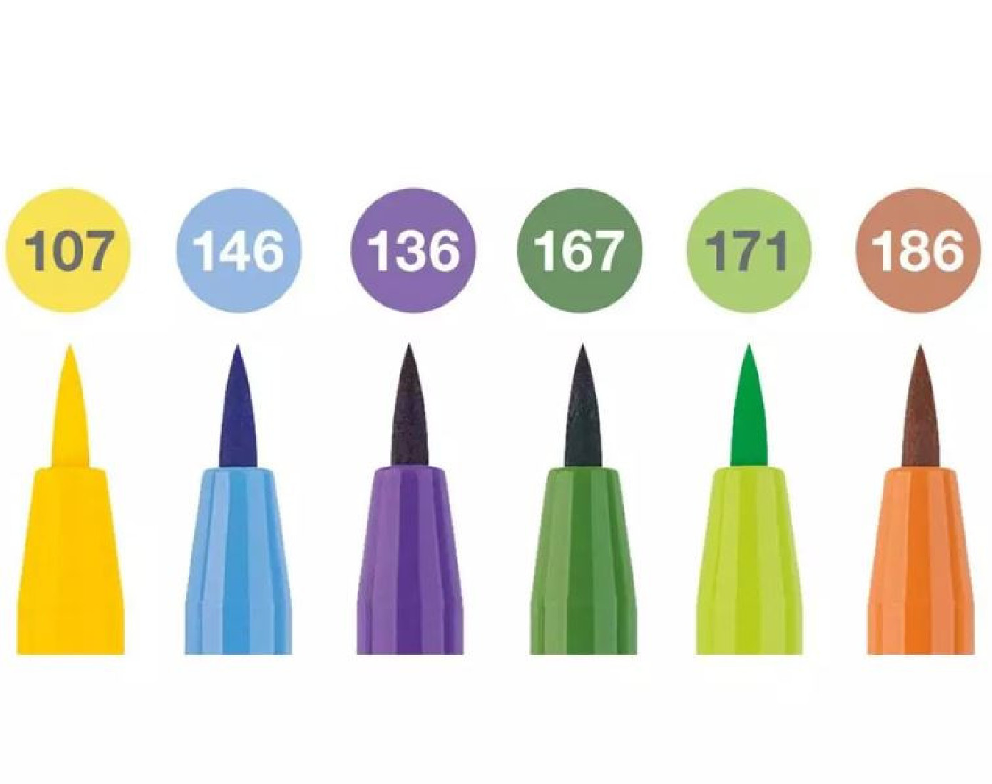 Набор ручек капиллярных PITT Summer Vibe В, 6 шт., (107,186,171,167,146,136), 167178 Faber-Castell 1