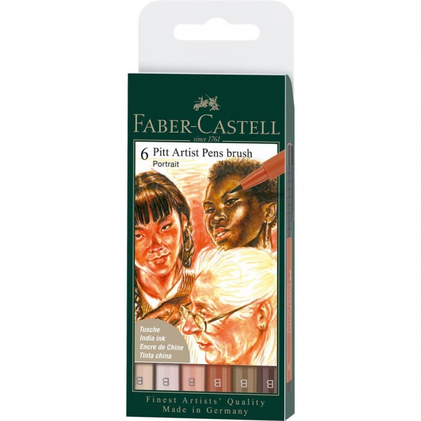 Набор ручек PITT "Портрет", 6 шт., 167167 Faber-Castell